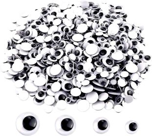 10 0 0 Pcs Black Wiggle Googly Eyes With Self Adhesive, 6mm 8mm 10 Mm 12mm Mixed Packaging  Clearance (Option: W13667832)