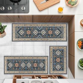 Washable Kitchen Rugs Set Of 3 Piece Non Slip Runner Set Boho Kitchen Runner Mat Decor Carpet For Hallway Laundry (Option: 3)