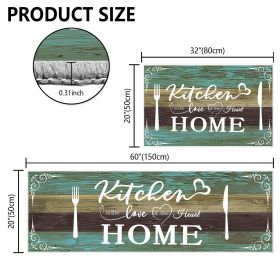 Boho Kitchen Rug Sets 2 Pieces, Washable Kitchen Mats For Floor, Non Slip Soft Kitchen Area Rug Floor Mat For Kitchen, Laundry Room And Hallway T (Option: 2)