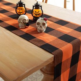 Halloween Tablecloth, Halloween tablecloth rectangular table multi-size (Color: as Pic, size: 33x150cm)
